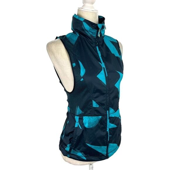 Lululemon Pack-It Sleeveless Hooded Vest Back Spin Stroke Peacock Lightweight 2 - Picture 3 of 16